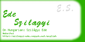 ede szilagyi business card